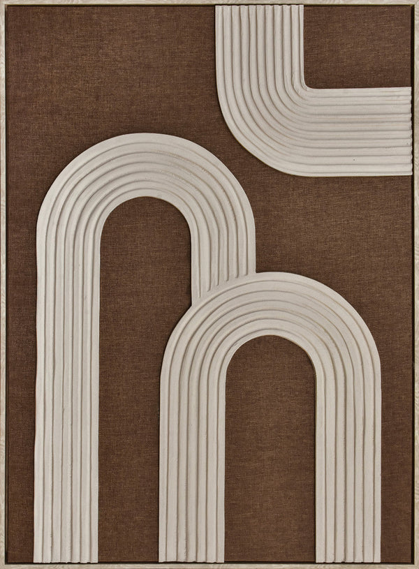 3D wall decoration 83x123cm brown