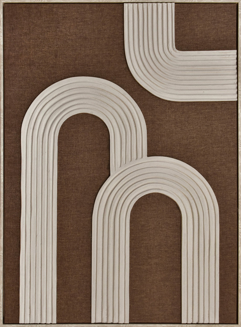 3D wall decoration 83x123cm brown