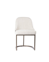 Dining Chair Beige Linen - Bronze Legs