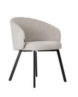 Dining Chair Gray Santos - Black Legs