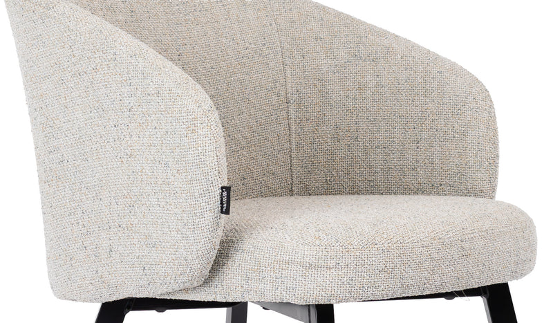 Dining Chair Gray Santos - Black Legs